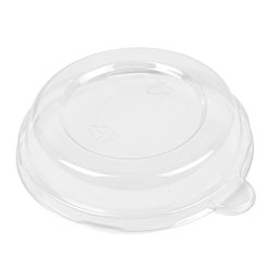 Couvercle haut en PET pour bol en cellulose naturelle 250 ml - carton