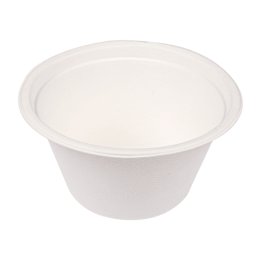 Saladier en cellulose naturelle fibre de canne sucre - Blanc - 750