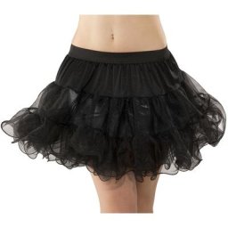 Jupon sous-robe en tulle, pour enfants, noir, triple épaisseur