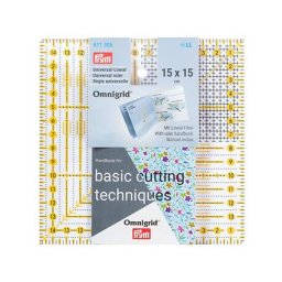 Prym Règle de découpe ""Omnigrid"", avec graduation en cm, 15 x 15 cm