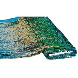 Tissu à paillettes ""pluie d'or"", vert/turquoise