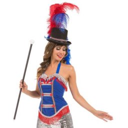 buttinette Corsage ""cirque"" pour femmes, bleu