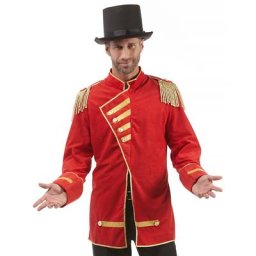 buttinette Veste de cirque pour hommes, rouge