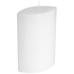 Bougie ovale, blanc