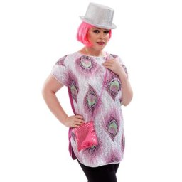 T-shirt paon, rose vif