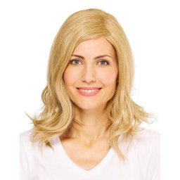 Perruque à cheveux mi-longs ondulés, blond