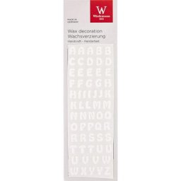 Lettres en cire, blanc
