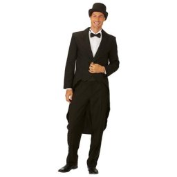 Frac queue-de-pie pour hommes, noir
