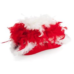 Chapeau de majorette, rouge/blanc/argent
