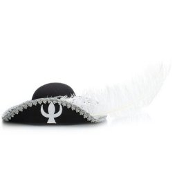 Chapeau de mousquetaire, noir/argenté