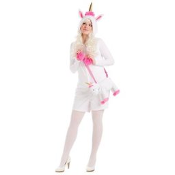 buttinette Combinaison ""licorne"" pour femmes, blanc/rose vif
