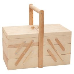 Boîte à couture en bois, 40 x 22 x 22 cm