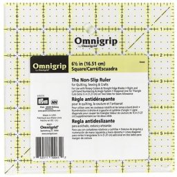 Prym Règle antidérapante ""Omnigrid"", avec graduation en pouce, 6,5 x 6,5 pouces