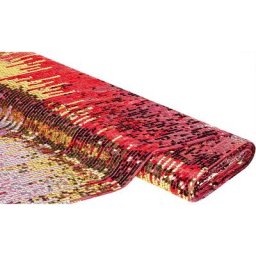 Tissu à paillettes ""pluie d'or"", rouge/or