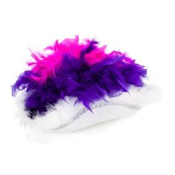 Chapeau de majorette avec plumes, pour enfants, fuchsia/violet