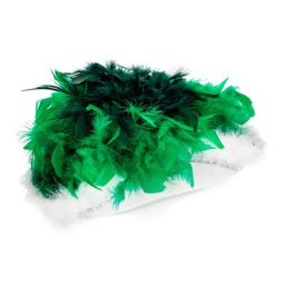 Chapeau de majorette avec plumes, pour enfants, vert/vert foncé