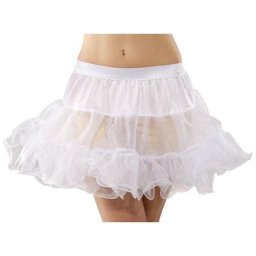 Jupon sous-robe en tulle pour enfants, blanc, triple épaisseur