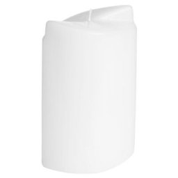 Bougie ovale coupe diagonale, blanc, 6,5 x 12 x 19 cm