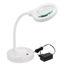Lampe LED avec loupe, blanc