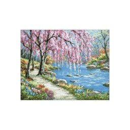 Kit broderie diamant ""ballade au bord de l'eau