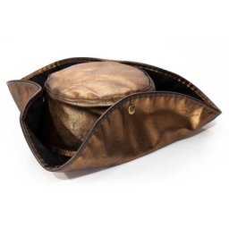 Chapeau tricorne ""aspect cuir