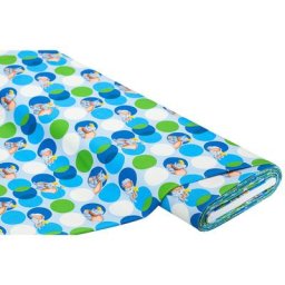Tissu jersey en coton ""Dumbo"", bleu multicolore