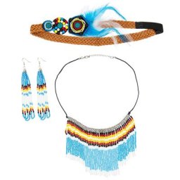 Kit d'accessoires ""indien"", bleu/jaune