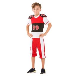 Déguisement ""joueur de football américain"" pour enfants, rouge/noir