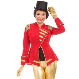 buttinette Veste de cirque pour femmes, rouge
