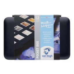 Van Gogh Peintures aquarelle, palette mini de 12 godets