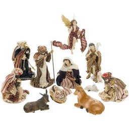 Santons en habits en tissu, 2,5 - 13 cm