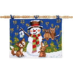 Calendrier de l´Avent ""bonhomme de neige avec animaux de la forêt