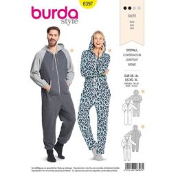 burda Patron 6397 ""combinaison"" pour hommes et femmes