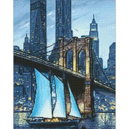 Kit broderie diamant ""voilier"", 38 x 48 cm