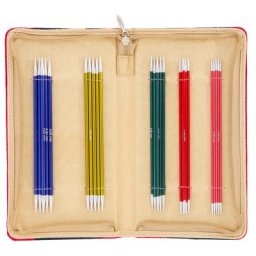 KnitPro Kit d'aiguilles double pointes ""zing"", aluminium, épaisseurs : 2–4