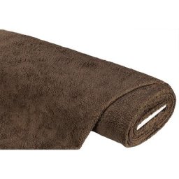 Tissu imitation fourrure en coton, marron