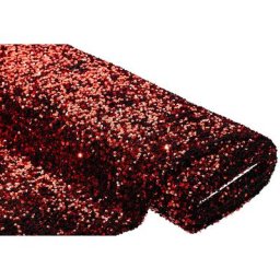 Tissu à paillettes scintillantes, rouge