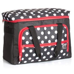 Prym Sac pour machine à coudre, noir/blanc/rouge, 44 x 20 x 35 cm