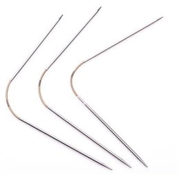 addi Aiguilles double pointes flexibles ""CraSyTrio"", laiton, 21 cm