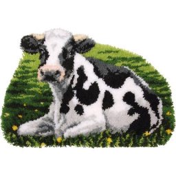 Tapis au point noué ""vache"", 70 x 47 cm