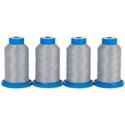 Mettler Seraflock Fil mousse, gris, 4 bobines, grosseur : 120, 1000 m