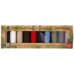 Gütermann Set de fils à coudre rPET ""couleurs de base"", recyclé, 10x 100 m
