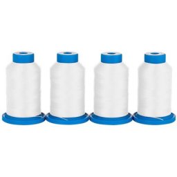 Mettler Seraflock Fil mousse, blanc, 4 bobines, grosseur : 120, 1000 m