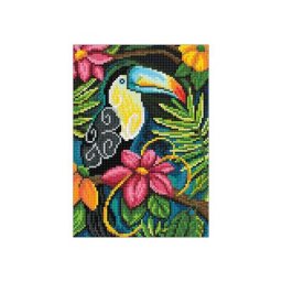 Kit de broderie diamant « toucan », 19 x 27 cm