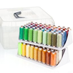 buttinette Coffret couture ""XL"", avec 75 bobines de fil à coudre
