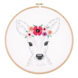 Tambour à broder ""faon"", 24 cm Ø