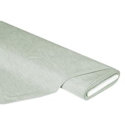 Tissu jacquard ""uni"" - mi-lin, mi-coton, vert/crème