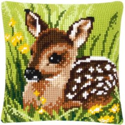 Devant de coussin à broder ""chevreuil