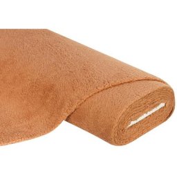 Tissu imitation fourrure en coton, noisette
