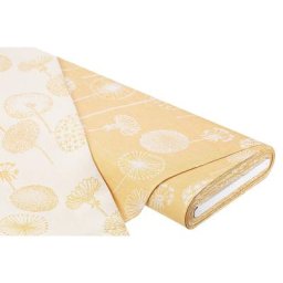 Tissu jacquard lin-coton, ""pissenlit"", curry